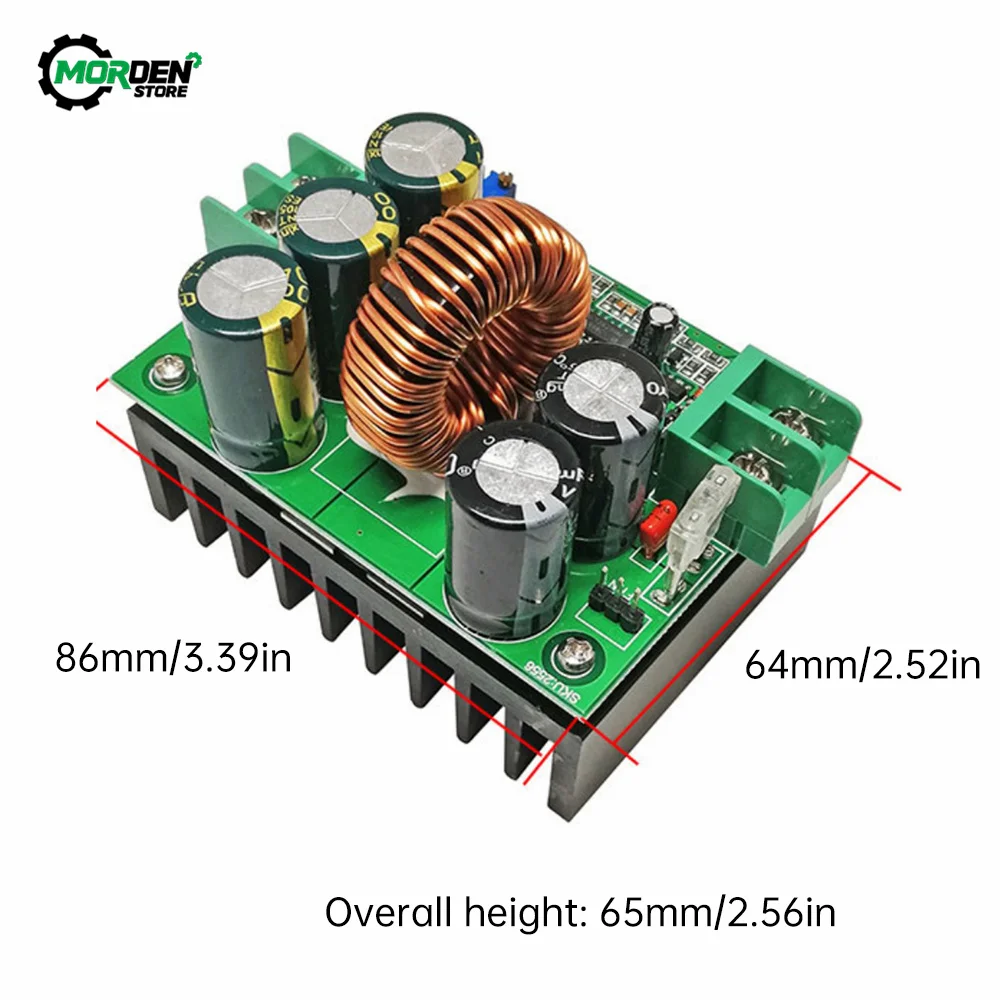 1200W DC-DC Boost Converter 10V-60V To 12V-80V 20 A Step UpModule Adjustable Constant Current Voltage Board  Power Supply