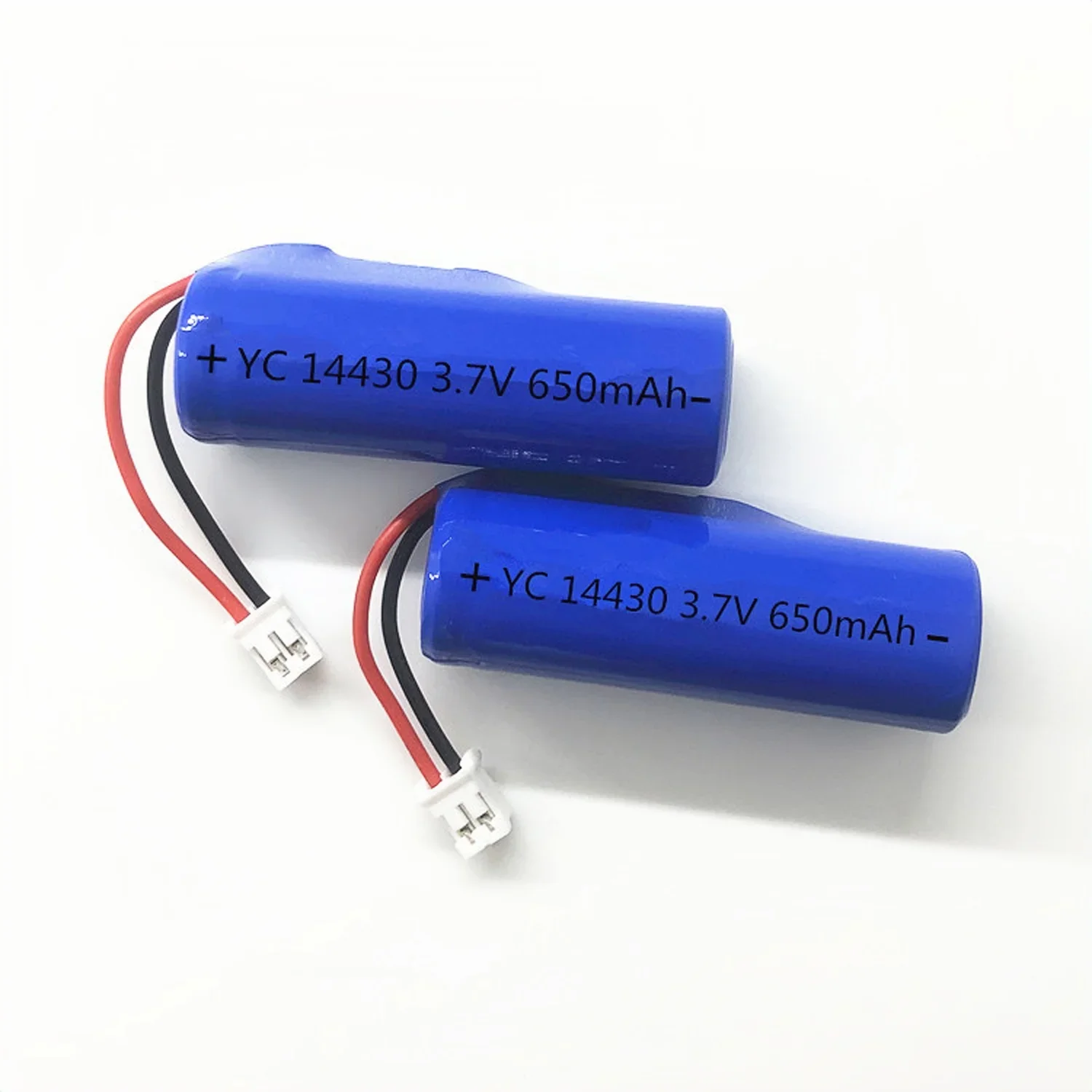 4 Uds 14430 3,7 V 650mAh batería de litio recargable con cables conector Cable de carga USB para cigarrillos electrónicos Gadgets herramientas Juguetes