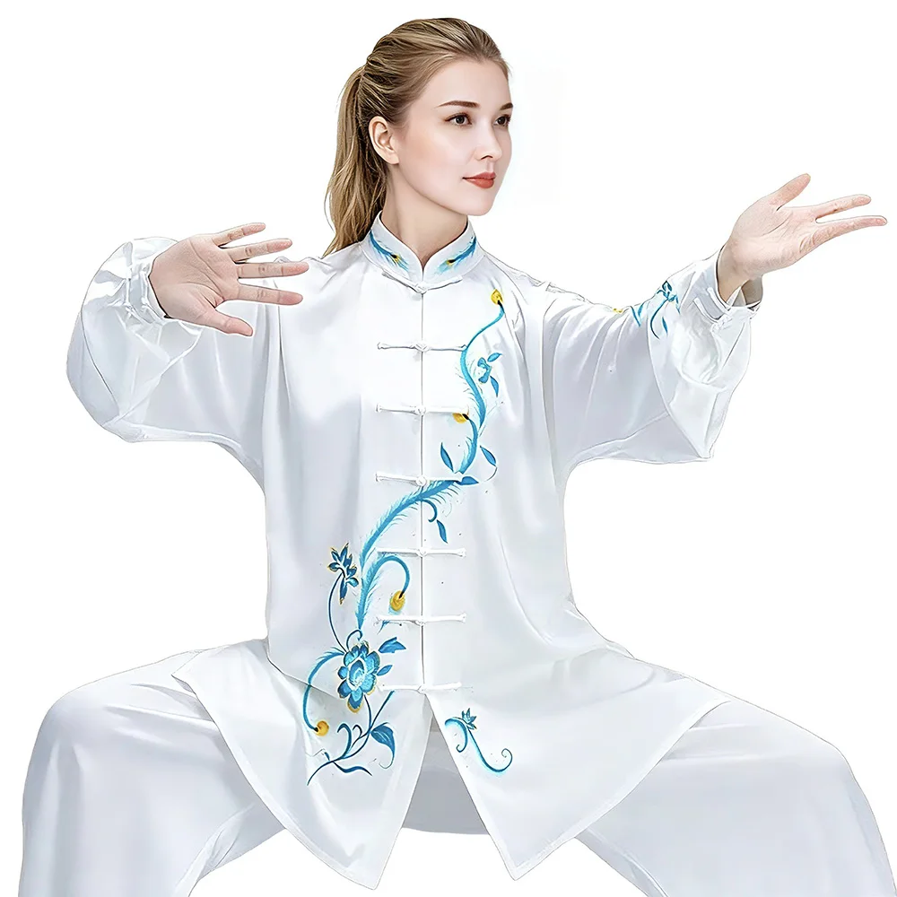 2026 New USHINE Acetate Embroidered Tai Chi Uniform Unisex Traditional Chinese Kung Fu Suit for Martial Arts Practice