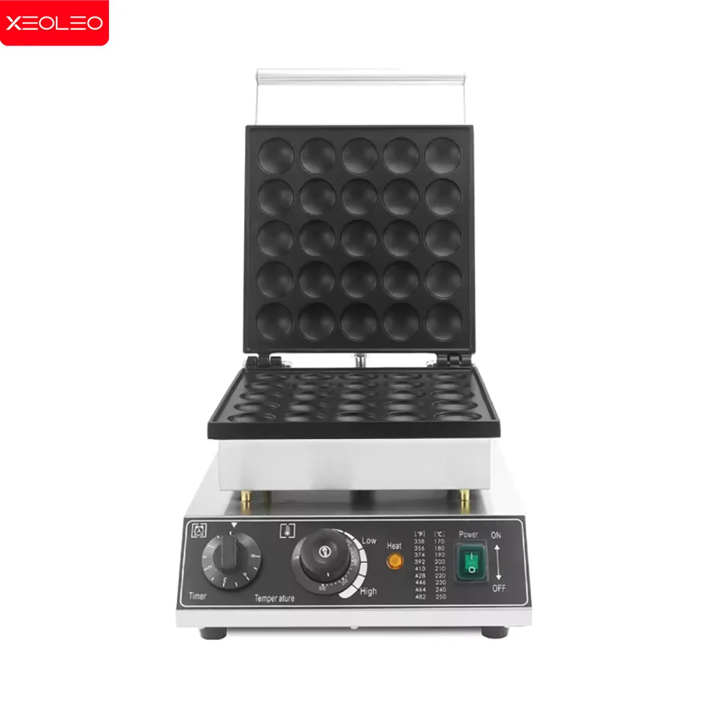 XEOLEO Electric 25 Holes Mini Hot Cakes Machine 1750W Mini Pancake Maker Poffertje Grill Machine Dorayaki Hotcakes Machine