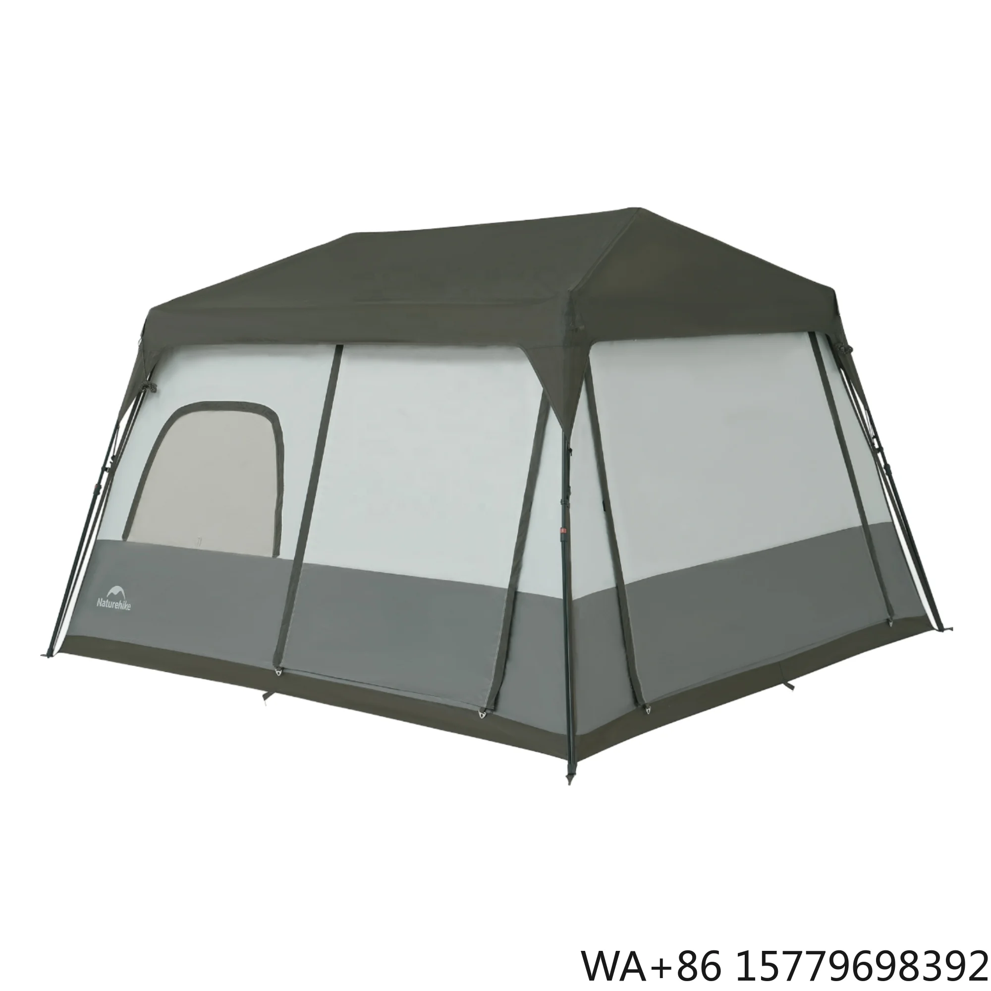 2026 New 6 Person Family Three-season Extended Type Single Layer Automatic Camping Outdoor Tent with 150D Oxford Fabric