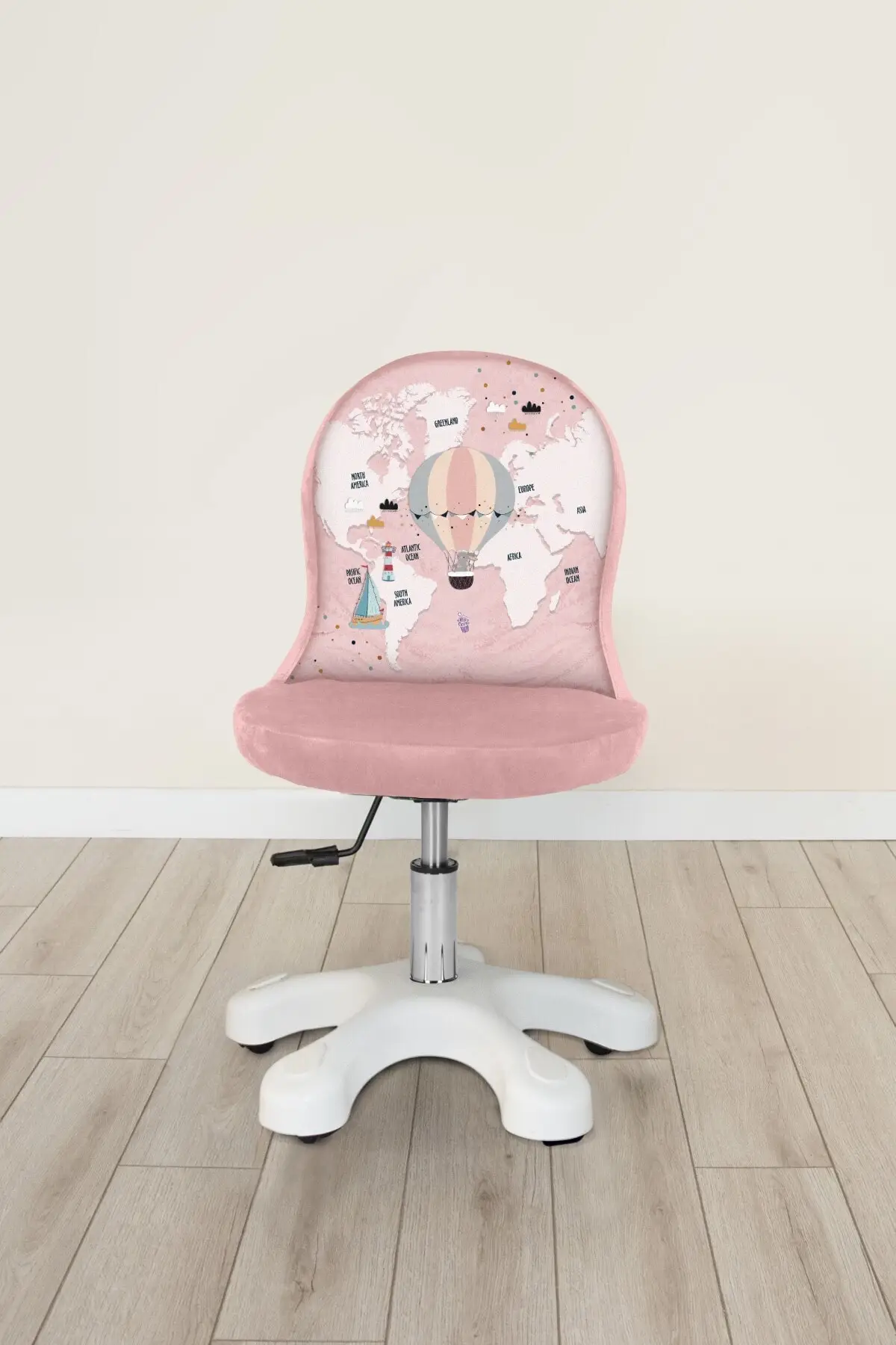 World Map Girls Work Chair (8-14 Age)