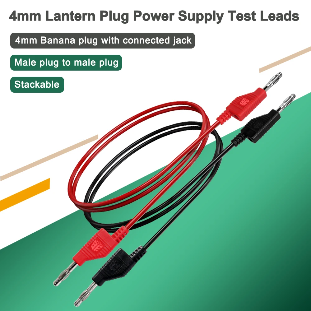 Superconducting Stackable Banana Plug Test Leads Cable 4mm Electrical Probe Multimeter Wire Connector