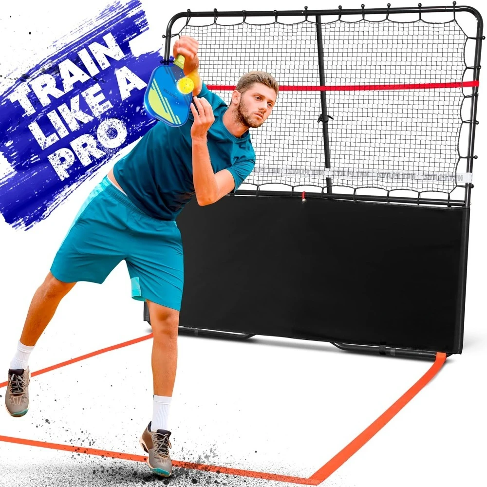 Best - Pickleball Rebound Net Training Equipment Aid, Adjustable Angle&Easy Setup,Perfect Your Forehands Backhands Dinks Volleys