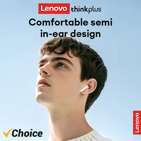 선택 새로운 Lenovo LP23 TWS 무선 Bluetooth V5.4 이어폰 Hi-Fi 스포츠 음악 이어 버드 세미 인 이어 낮은 대기 시간 게임용 헤드폰