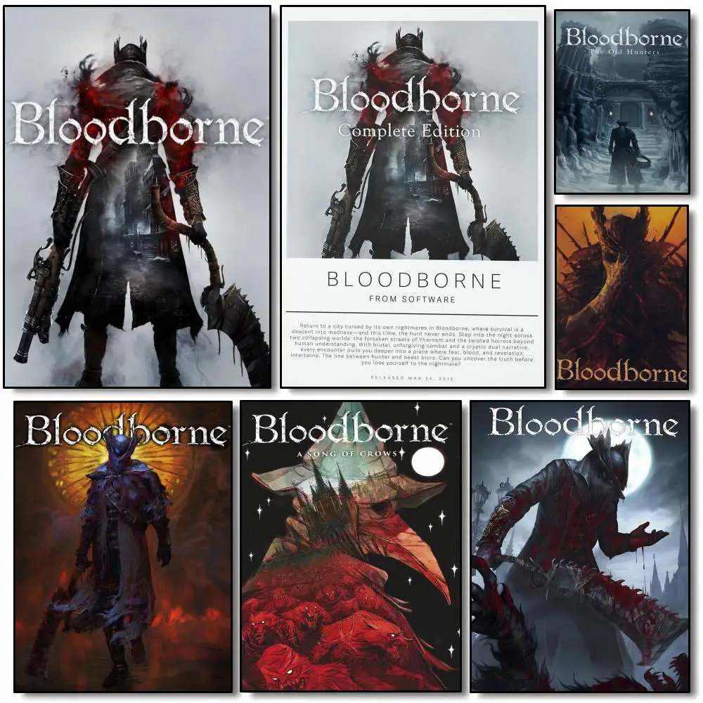 Classic Game B-Bloodborne Poster Modern Minimalist Wall Art Prints for Bedroom Living Room Home Decor Interior Gift