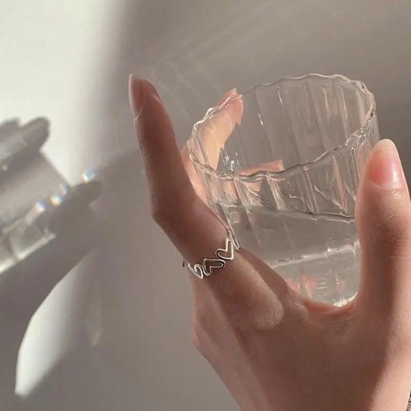 91AF 2PCS DATUM JUDELY Komfortable Ringe Verstellbare Ringe für jugendliche Frauen geeignet