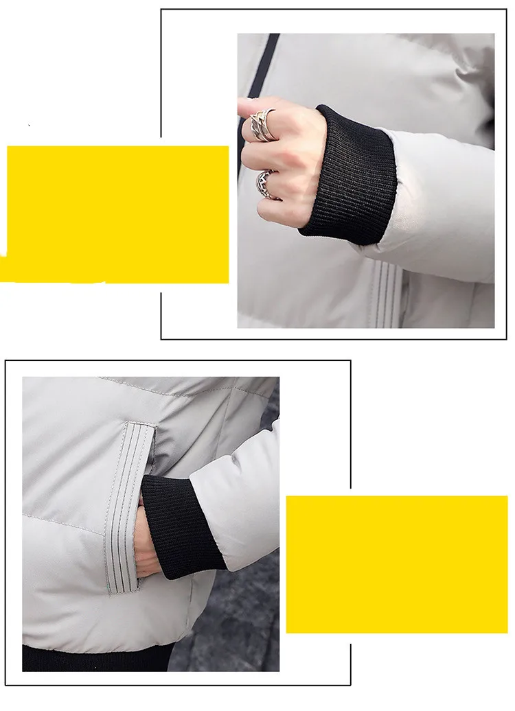 เสื้อแจ็คเก็ตบุผ้าฝ้ายคอตั้งสำหรับผู้ชายแบบข้ามพรมแดน เสื้อโค้ทกันหนาวแบบหนา เสื้อแจ็คเก็ตบุผ้าฝ้ายสไตล์เกาหลี เสื้อแจ็คเก็ตบุผ้าฝ้ายแบบเท่