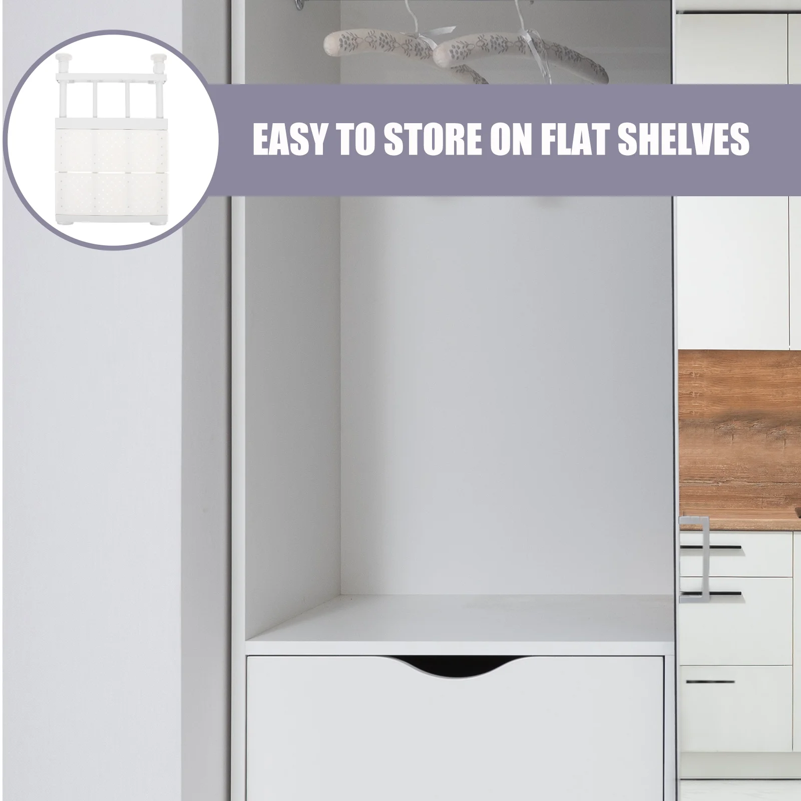 

1pcs Telescopic Shelf Rack 2 Tier Expandable Tension Shelves Strong Storage Rack Organizer Non-Slip Wall Mounted Easy for Home