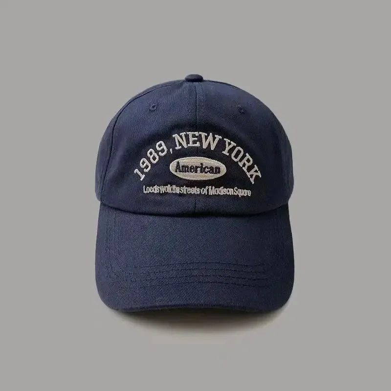 Men and Woman's Baseball Caps Adjustable Casual Embroidered 1989 New York American Cotton Sun Hats Unisex Solid Color Visor Hats