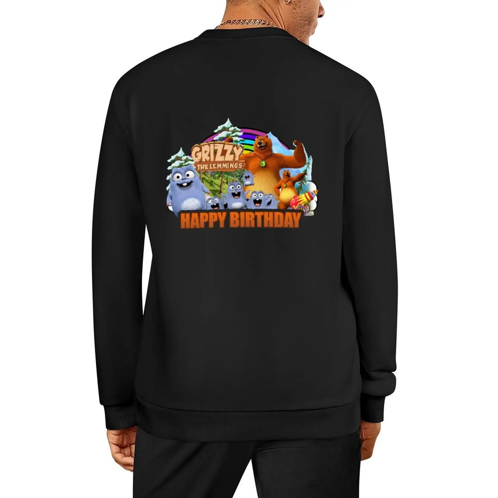 

Mens My Favorite Grizzy And Lemmings Funny Kids Gift Cartoon Gifts Music Fans Pullover graphic t shirts men men's sweatshirts