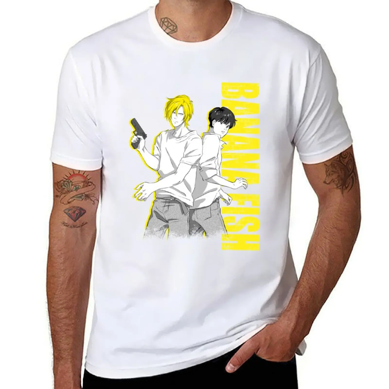 

Banana Fish Tribute Design Gift For Fan T-Shirt t shirt man cotton t shirt man casual T-Shirt