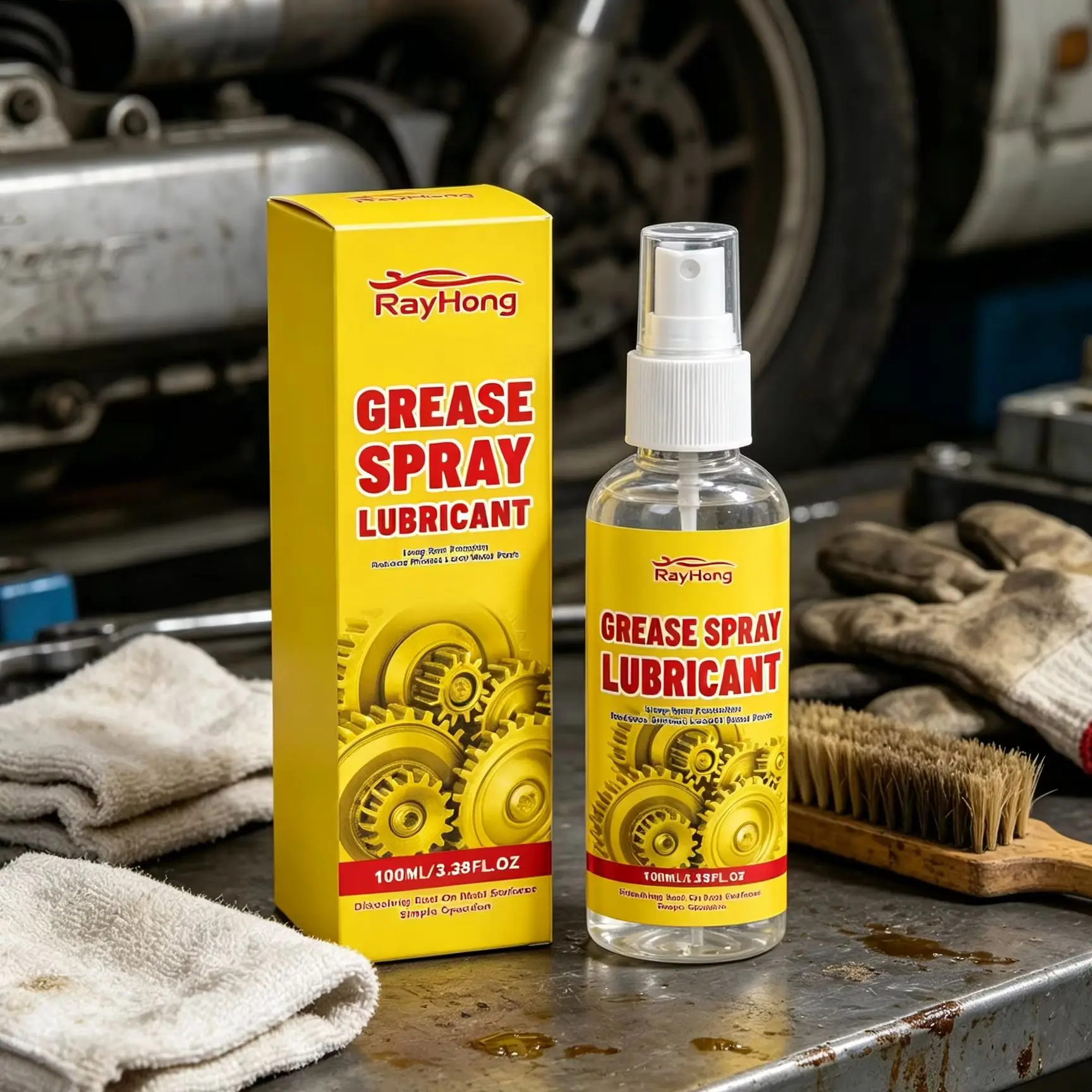 Rayhong Rust Removal Lubricant Spray Multi-purpose Rust Prevention Coating Iron Powder Remover Powerful Metal Rust Remover Spray