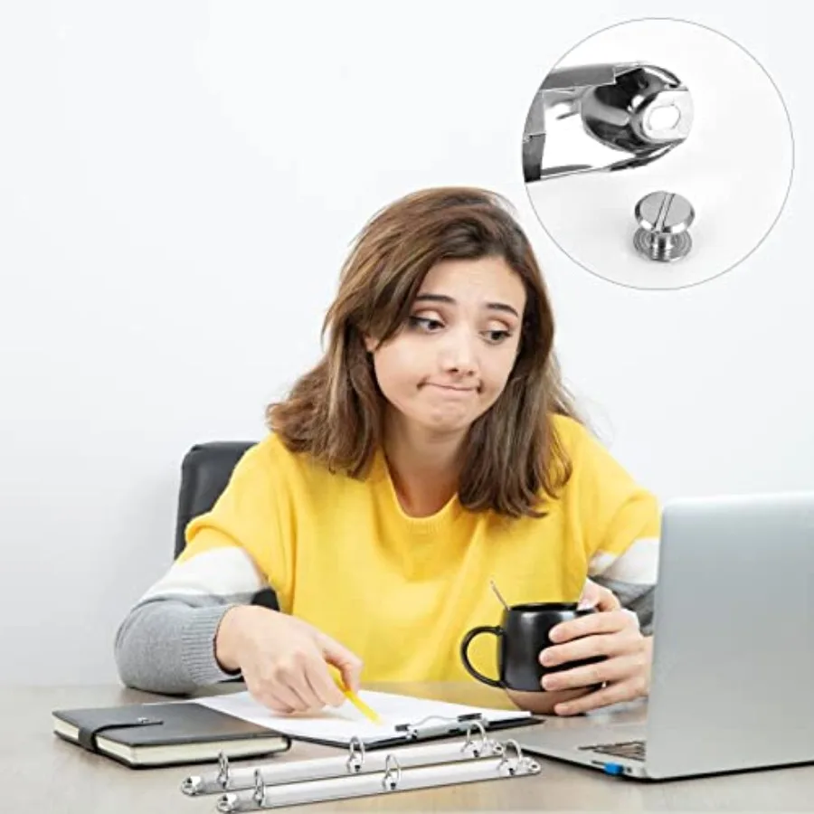 2 Pieces Letter Size Ring Binder Mechanism Replacement Kit 3Ring Metal Binder Mechanisms Loose Leaf Binding Spines Combs for Bi