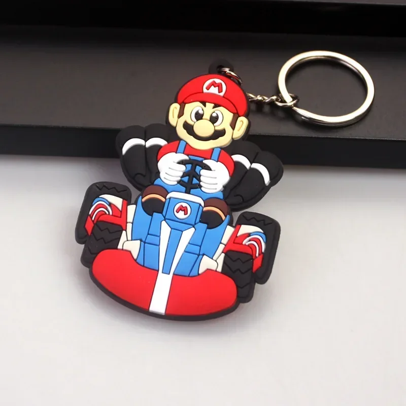 MINISO Cute Super Mario Luigi Kuba Princess Toad Yoshi Bowser Keychain Car Pendant Kids Christmas Birthday Party Supplies Gifts