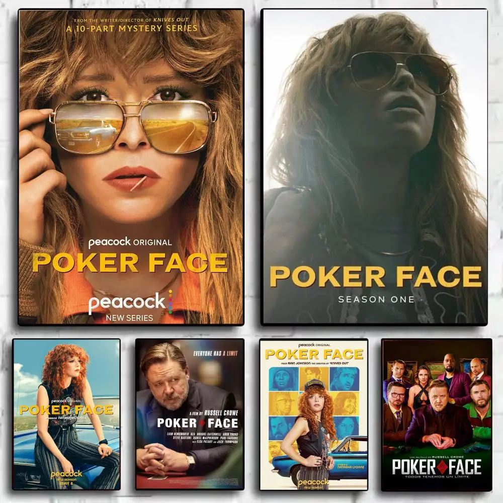 TV P-Poker Face Poster Modern  Wall Art Aesthetic Minimalist Bedroom Decor Cafe Home Gift