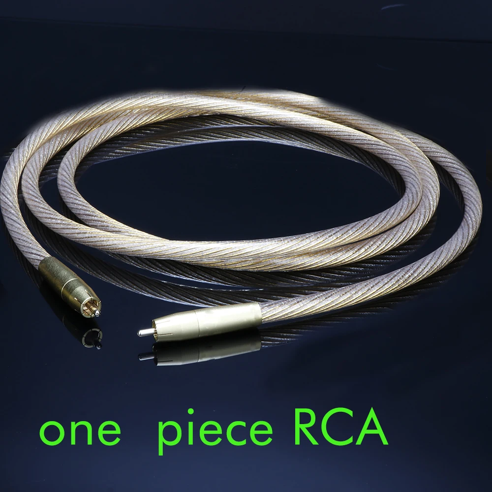 Gouden XLR-kabel 8N OCC verzilverd RCA verguld referentie-audiokabel met RCA XLR-stekker voor versterker/mixer