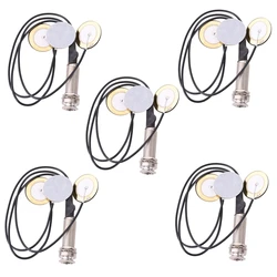 Quality 5X Piezo Contact Microphone 3 Transducer Pickups With End Pin Jack For Kalimba