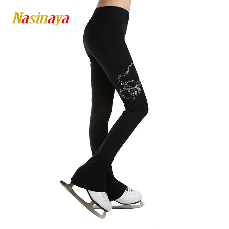 pantalon-de-patinage-artistique-double-de-polaire-nasinaya-ensemble-d'entrainement-pour-enfants-et-adultes-orne-de-strass-en-forme-de-cœur-tenue-de-patinage-sur-glace-chaude