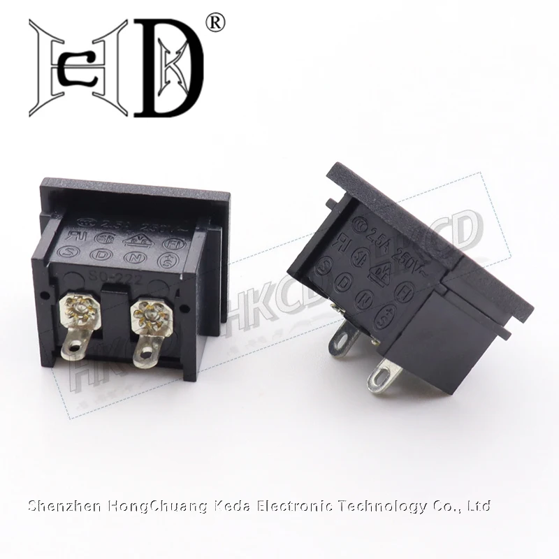 5pcs AC09 DB-8 8 Shape Vertical AC Power Jack Socket AC-09 2 Pin for LED Light Speaker Charger Repair