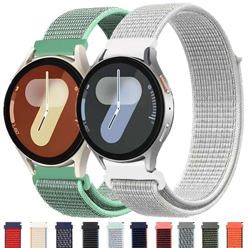 Nylonarmband für Samsung Galaxy Watch 7, 6, 5, 4, 40 mm, 44 mm, Sport-Loop-Band, verstellbares Armband für Galaxy Watch 4, 6 Classic 5Pro