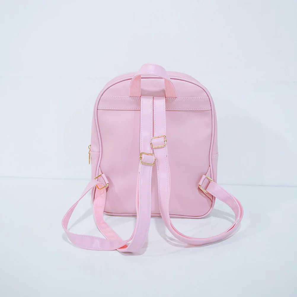 

Stylish Pink Transparent Jelly Backpack Waterproof Zipper Large Capacity for Teenager Girls Boys Fashion Travel Cosmetics