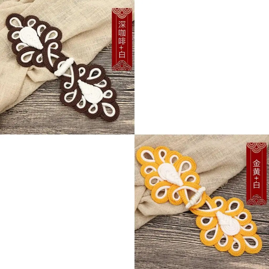 37ME 1 Pair Large Size Chinese Handmade Cheongsam Buttons Knot Fastener Closures DIY Handcraft Clothing Accessories