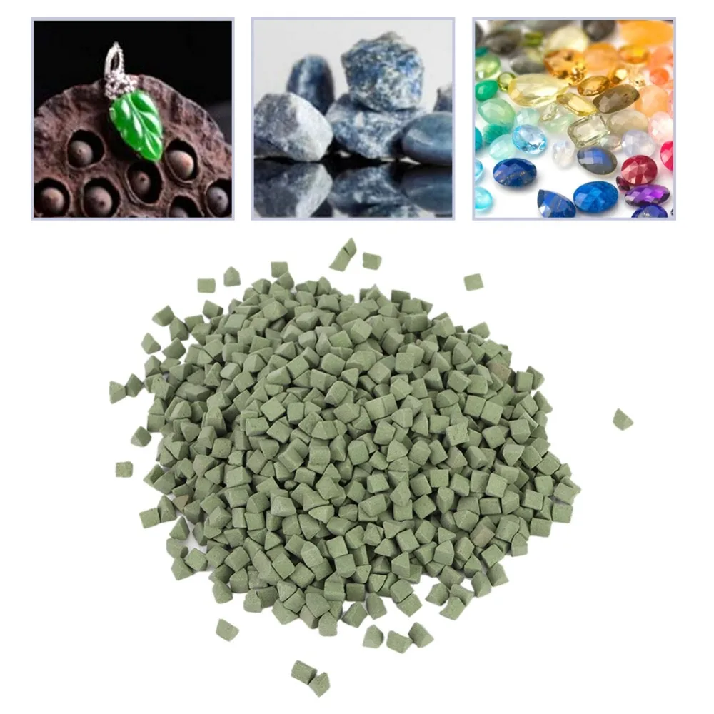Green Vibratory Tumbling Media Ceramic 4*4cm Ceramic Polishing Abrasive Vibration Machine Auxiliary Material