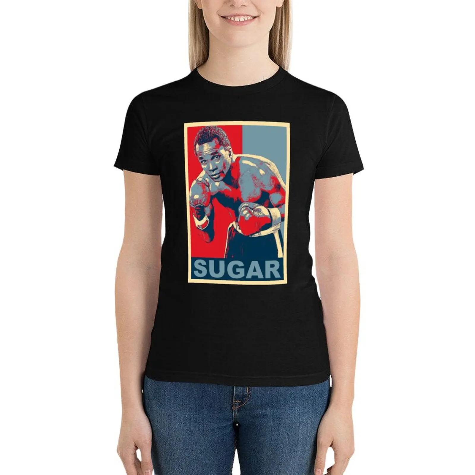 Sugar Ray Leonard T-Shirt graphics tees tops funny summer blouses woman 2024