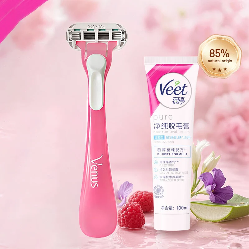 

Veet Hair Removal Cream and Venus Razors Women's Hair Removal Set