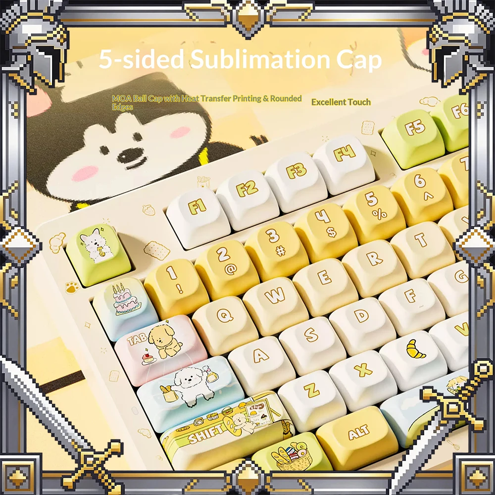 Lingbao K98 Mechanical Keyboard Tri Mode Hot Swap Gasket Wireless Keyboard Five-layer pile is fully filled 10000mAh battery Pc