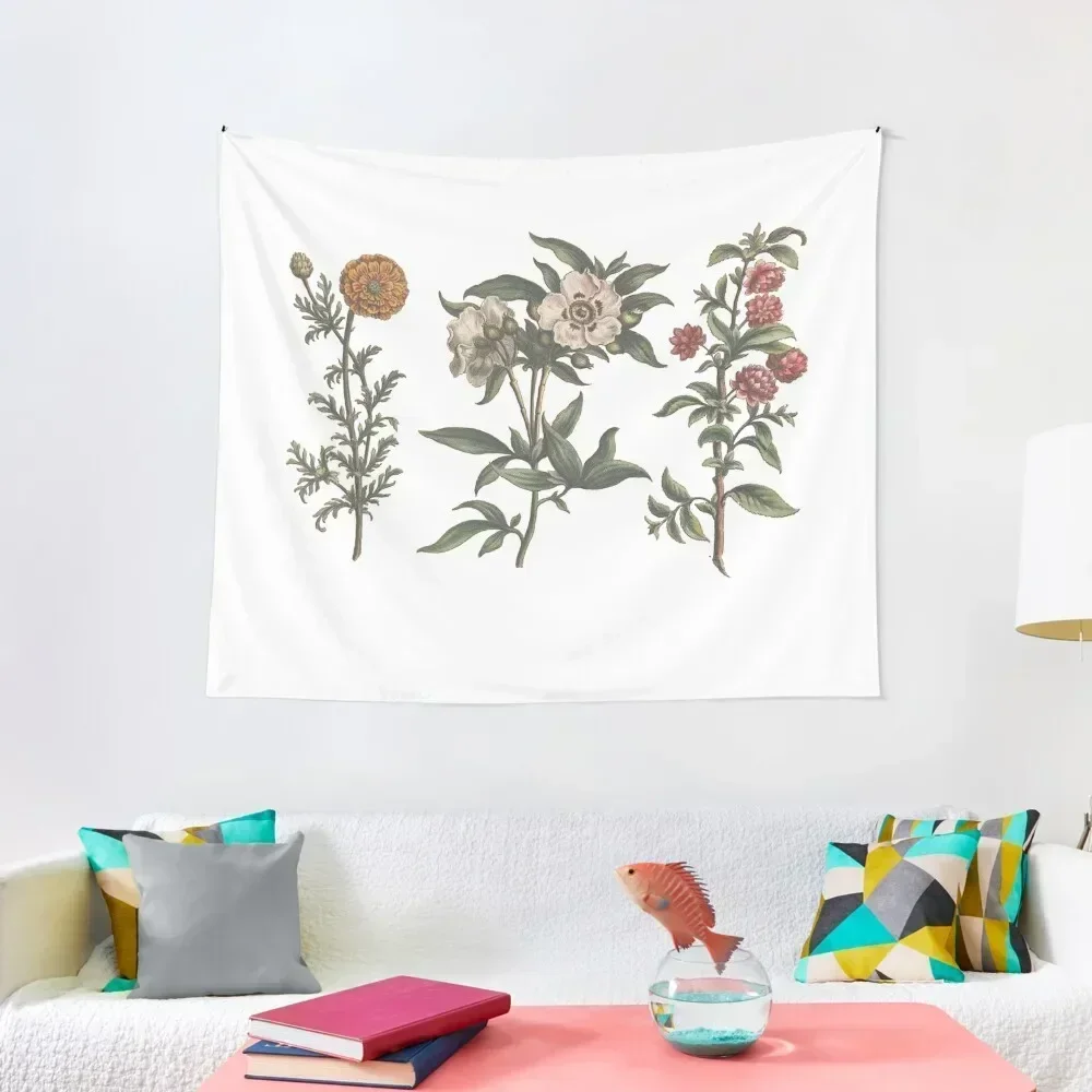 

Vintage Botanical Flower Chart Tapestry Wall Decoration Cute Room Decor Aesthetic Decoration Aesthetic Room Decorations Tapestry