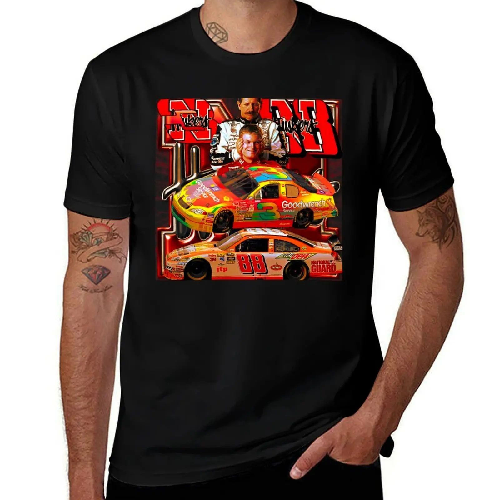 Dale earnhardt and jr T-Shirt Graphic Print Short Sleeve T-Shirt