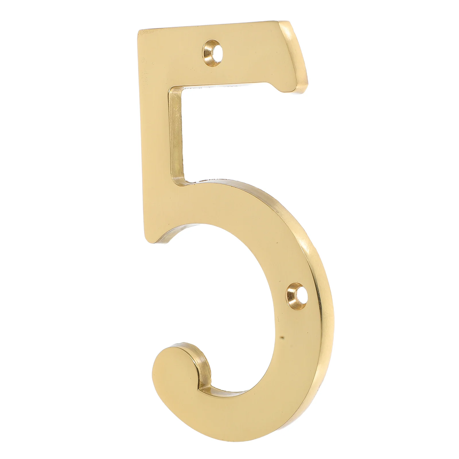 

House Number Brass Plaque Apartment Numbers The Sign Address Golden for Mailbox