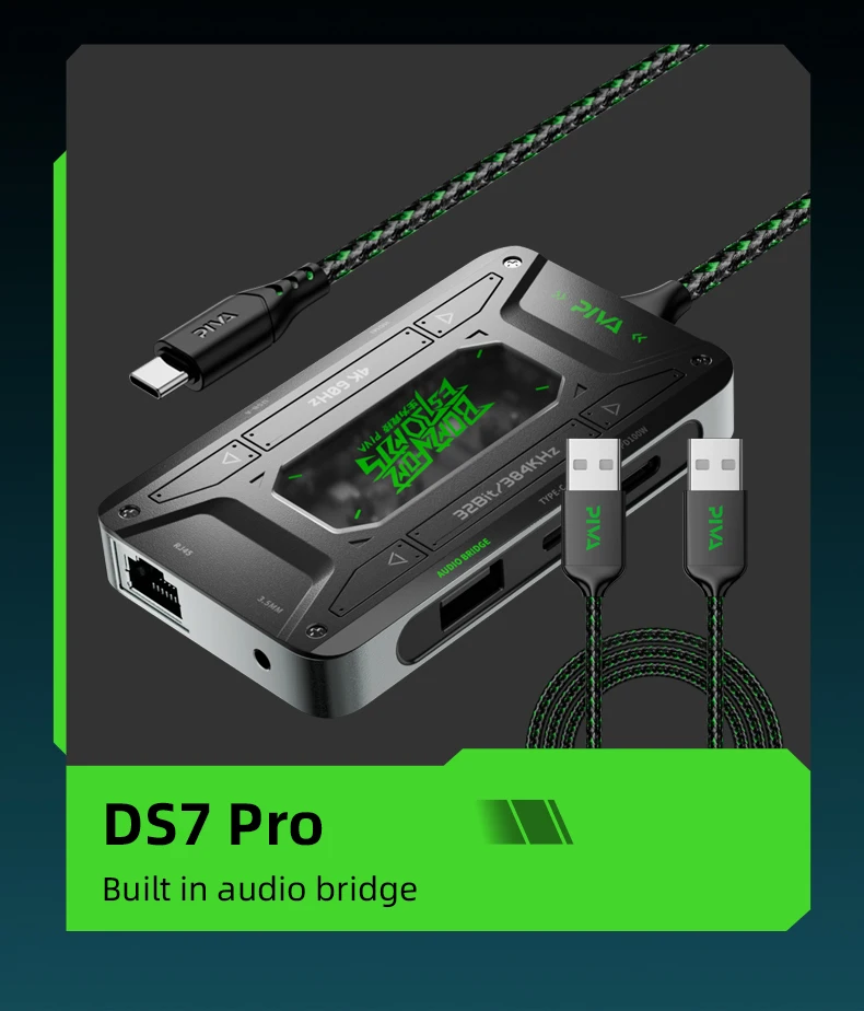 Exquisite Production DS7PRO Esports Docking Station 100W Snelladen Type C USB 3.0 Audio Adapter op voorraad