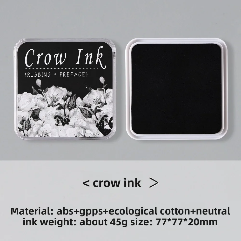 

New Square Student Ink Pad Quickly Drying Multiple Colors Self Ink Stamp Neutral Ink Eco-cotton Stationery Inkpad for Students