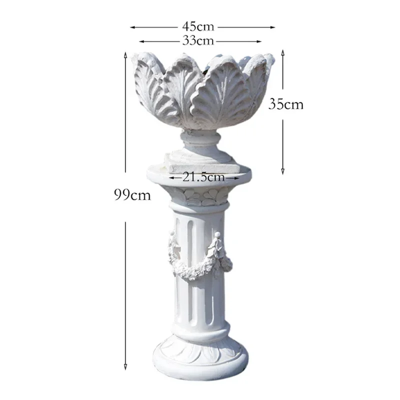 petals column flower pot courtyard balcony outdoor retro wedding villa door home decoration ornament arrangement