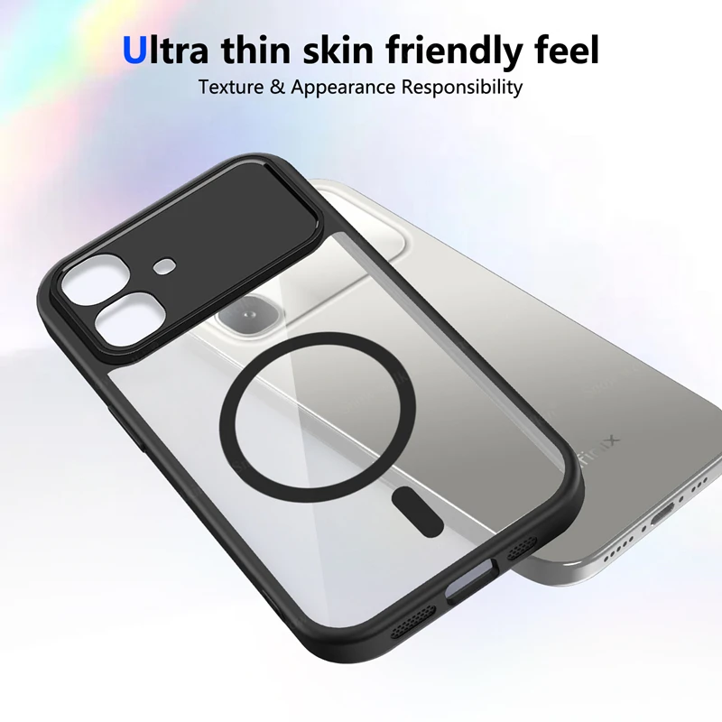 Magnetic Transparent Silicone Case for Infinix Smart 20 Smart10 4G PC Back TPU Bumper Shockproof Clear for Magsafe Cases Cover view 3
