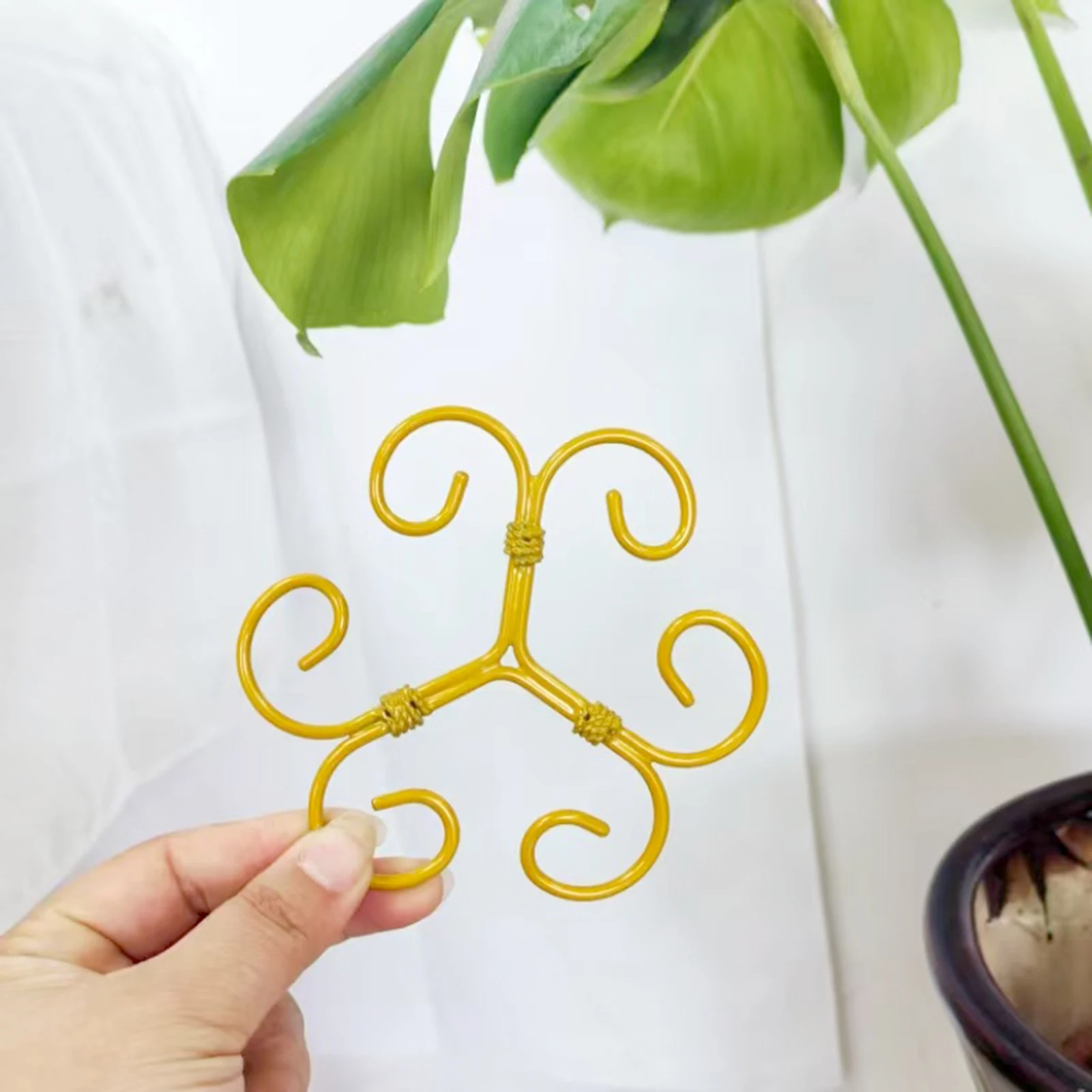 

Metal Plant Stem Support Holder Strong and Durable Metal Stakes Design for Tomatoes Cucumbers Plants