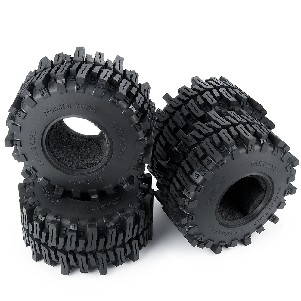 AXSPEED 1.9inch/2.2inch Rubber Tyres Wheel Tires for Axial SCX10 III AXI03007 AXI03004 Capra TRX-4 1/10 RC Car Monster Truck