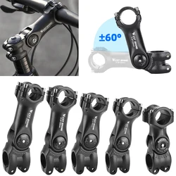 Adjustable Bicycle Handlebar Stem Variable 60 Degree Angle Aluminum Alloy Bike Handlebar Riser Road Bike Front Fork Stem Adapter