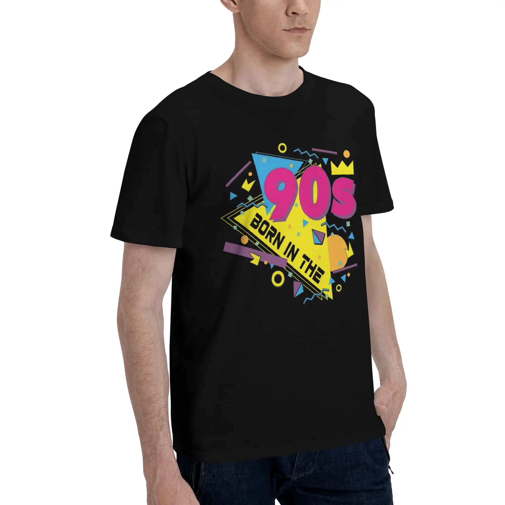 Born In The 80's Raised In The 90's Printed T Shirt for Men Women  Cotton  Tee Shirt Clothes