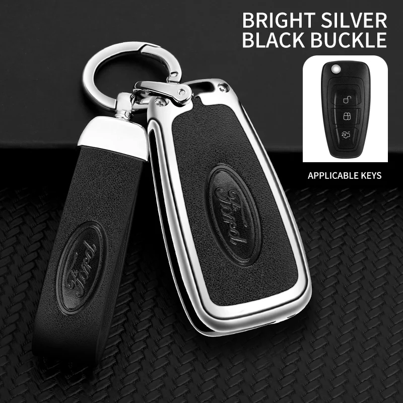 

Leather Car Remote key Cover Case Protector for Ford Focus C MAX S MAX Mondeo Ranger Galaxy Transit Tourneo Custom Ecosport
