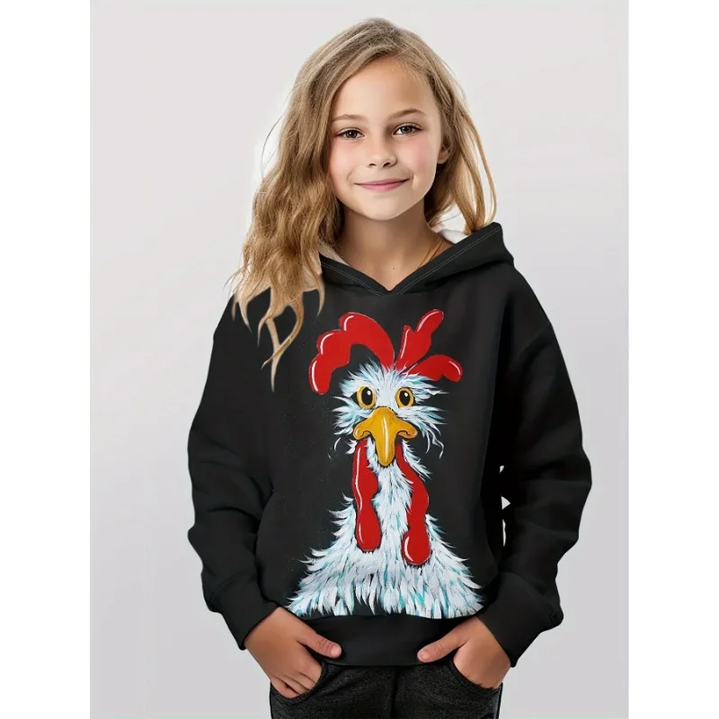 

3D Printed Children's Clothing, Cute Cartoon Animals, Spring and Autumn Casual Outdoor Fashionable Parent-child Sweatshirt