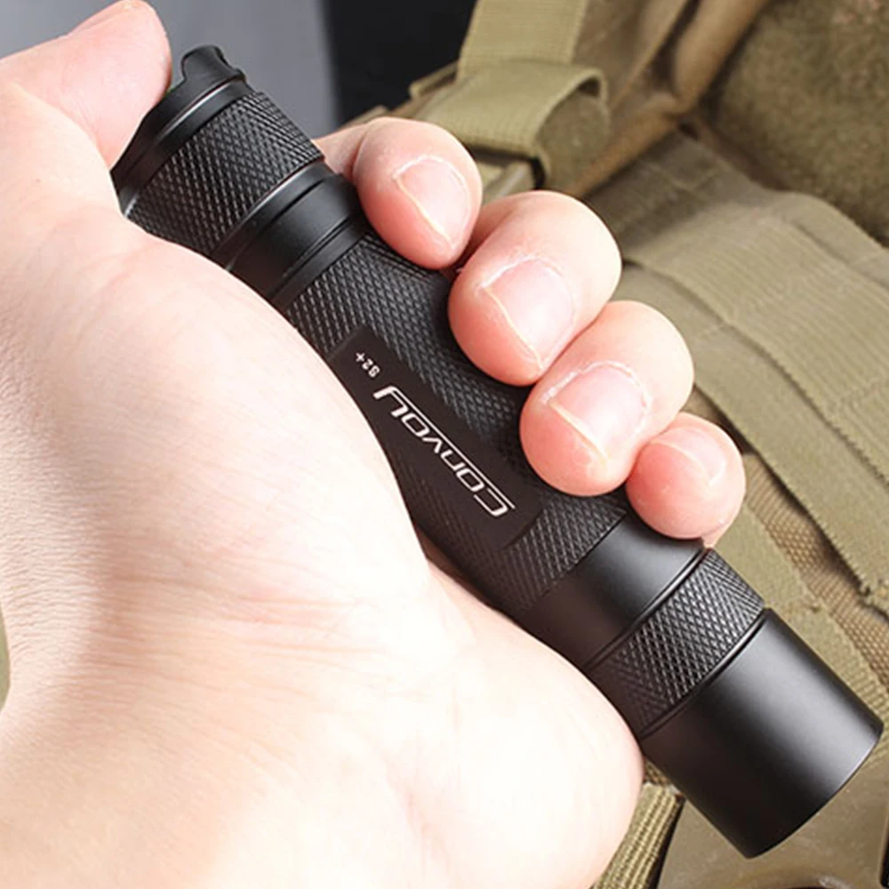 Convoy S2 Plus With Luminus SST20 LED Portable Flashlight With 12-Groups Swtich Modes For Outdoor Camping Hiking Torches Lantern