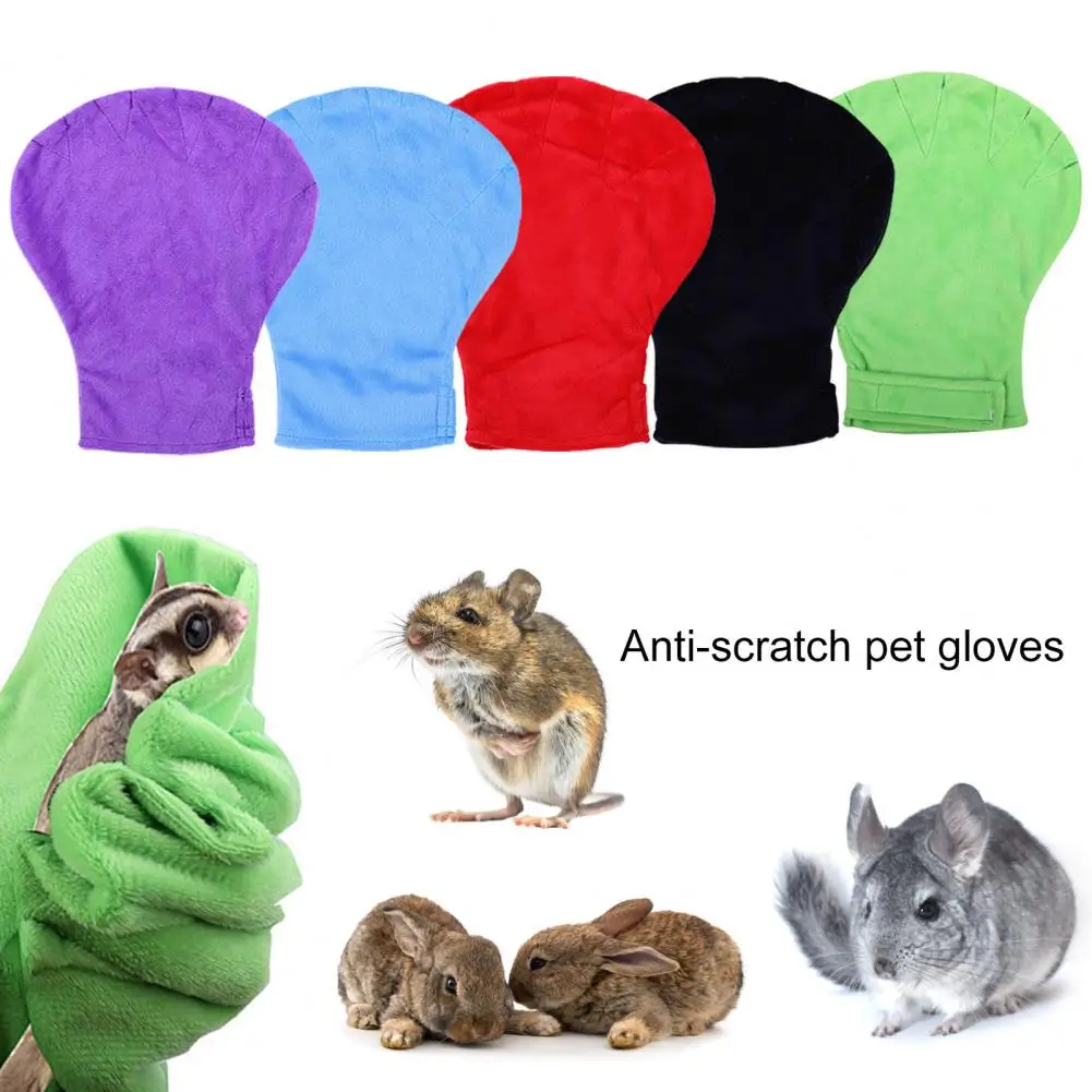 

1Pc Pet Anti-Bite Glove Soft Thickening Anti-scratch Fastener Tape Grasping Biting Protective Glove Pet Handling Mitt