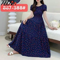 THHONE New Summer Indian Dress Women Clothes 2025 Long Maxi Vintage Sexy Korean Casual Boho Bohemian Robe Vestidos Para Mujer