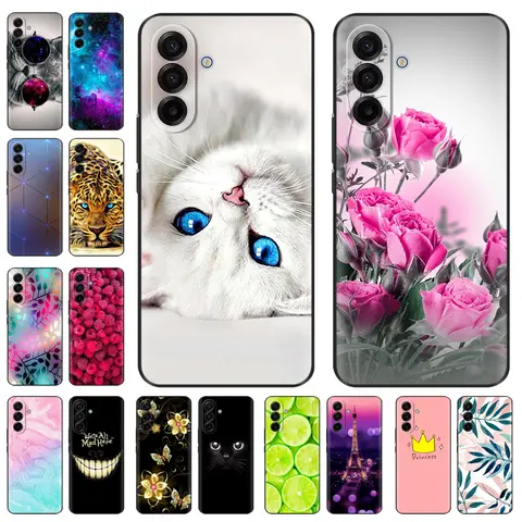 For Samsung Galaxy A17 5G Case Colorful Flower Cover Soft Silicone Phone Cases For Samsung A17 Case A 17 SamsungA17 Back Cover