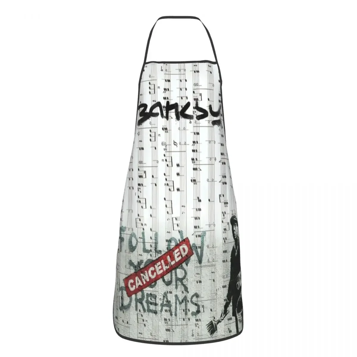 Banksy Follow Your Dreams Apron Women Men Unisex Bib Street Pop Art Kitchen Cooking Tablier Cuisine Chef Painting