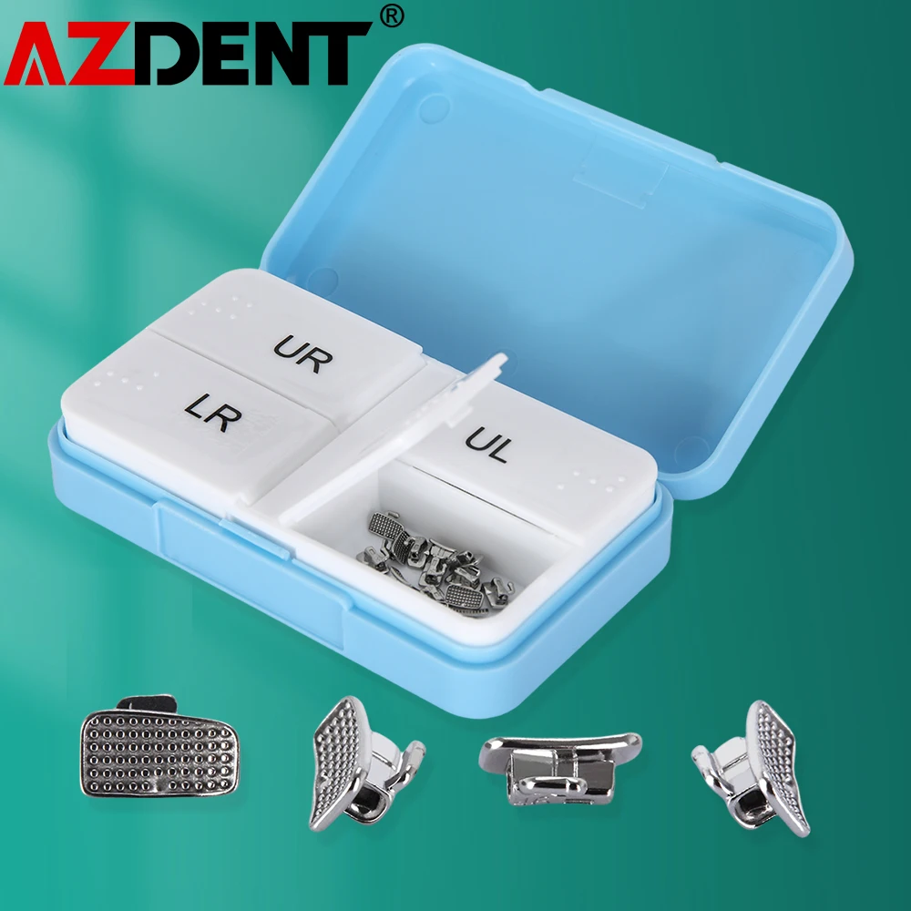 

20 Sets 80pcs AZDENT Dental Orthodontic Buccal Tubes 1st Molar Bondable Monoblock Non-Convertible Single Roth MBT 0.022/0.018